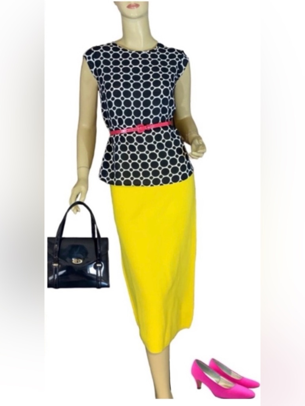 THE LIMITED BLUE & WHITE POLKA-DOT TOP (XS)
